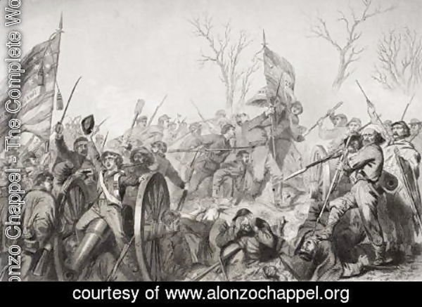 Alonzo Chappel - Capture of the Confederate flag at the Battle of Murfreesboro in 1862