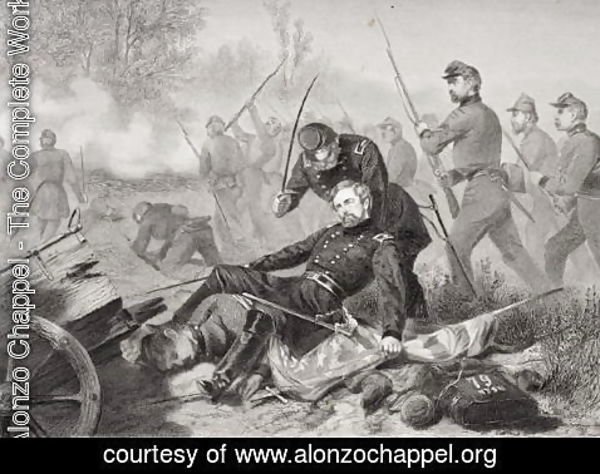 Alonzo Chappel - Death of General Isaac Stevens (1818-62) during the attack on Chantilly, Viriginia 1862