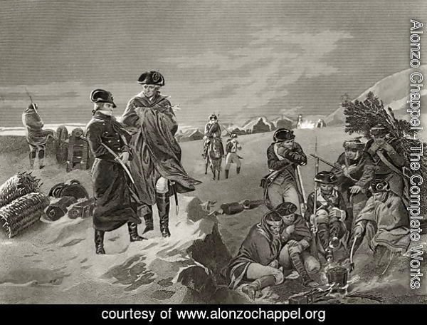 George Washington and Lafayette at Valley Forge, from 'Life and Times of Washington', Volume I, 1857