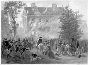 The Battle of Germantown at Chew House in 1777, c.1860
