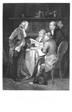 Alonzo Chappel - Drafting the Declaration of Independence in 1776, 1859