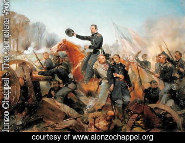 Alonzo Chappel - Battle of the Wilderness, Attack at Spotsylvania Court House, Virginia, 1865