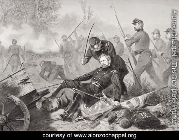 Death of General Isaac Stevens (1818-62) during the attack on Chantilly, Viriginia 1862