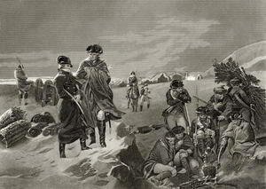 Alonzo Chappel - George Washington and Lafayette at Valley Forge, from 'Life and Times of Washington', Volume I, 1857