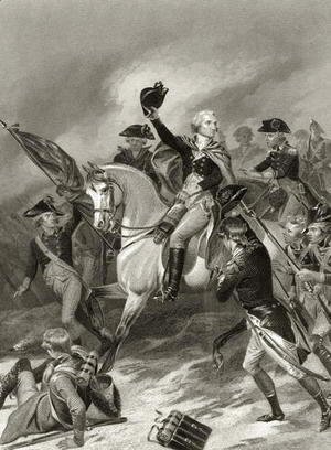 Alonzo Chappel - George Washington at the Battle of Princeton, January 3rd 1777, from 'Life and Times of Washington', Volume I,  1857