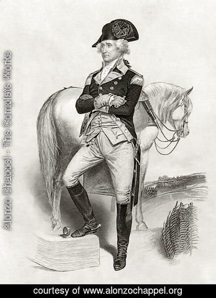 Alonzo Chappel - George Washington in 1775, from 'Life and Times of Washington', Volume I, 1857