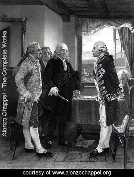 Alonzo Chappel - The Peace Conference on Staten Island, Interview between Lord Howe and the Committee of Congress, 11th September 1776