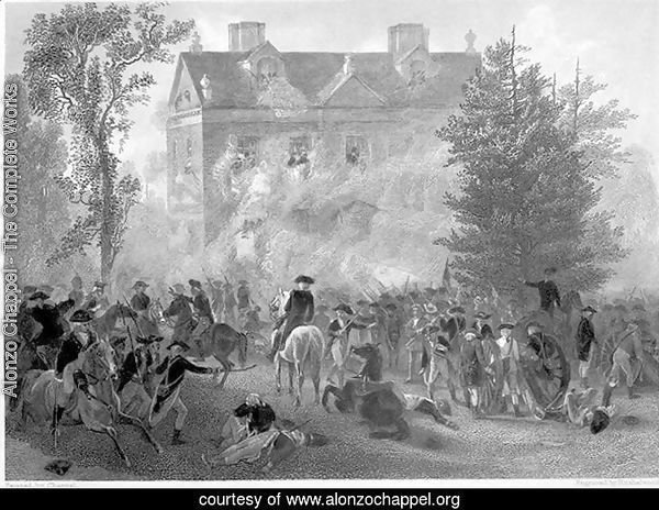 The Battle of Germantown at Chew House in 1777, c.1860