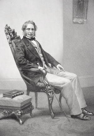 Alonzo Chappel - Portrait of Henry Wadsworth Longfellow (1807-82)