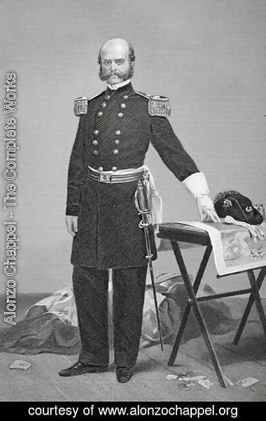 Alonzo Chappel - Portrait of Major General Ambrose Everett Burnside (1824-81)